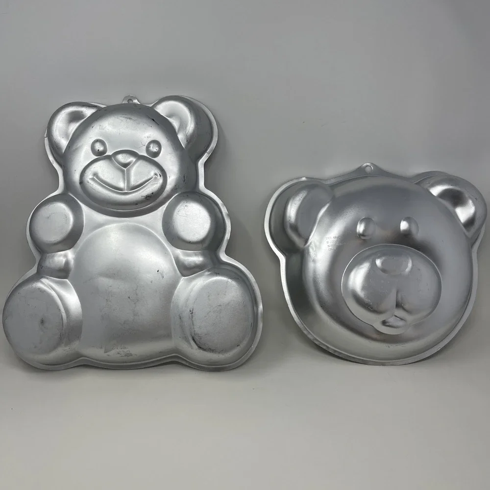 Lot Of 2 Wilton Cake Pans Teddy Bears Vintage